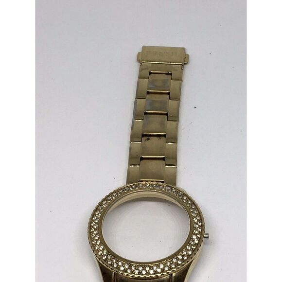Authentic Fossil Watch Parts Links Case Band 18mm Stainless Steel Gold A676 - Picture 4 of 12
